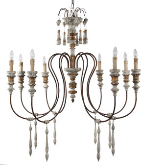 Carlotta Eight Light Chandelier in Château Ember Patina (374|CHAN8036-8)