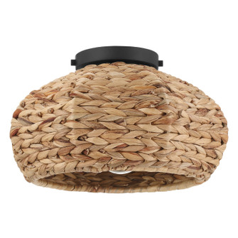 Cambria One Light Flush Mount in Matte Black (47|48073)