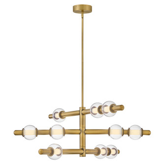 Saxon LED Chandelier in Lacquered Brass (13|48335LCB)