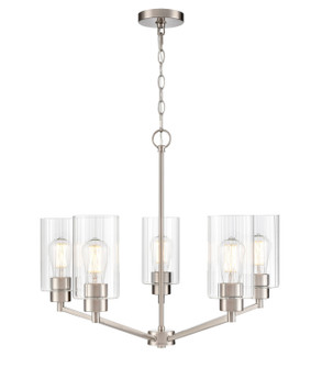 Beverlly Five Light Chandelier in Brushed Nickel (59|9515-BN)