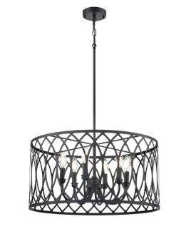 Arelyn Six Light Pendant in Matte Black (59|42106-MB)