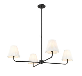 Ami Four Light Chandelier in Matte Black (59|25104-MB)