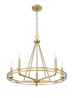 Jody Five Light Chandelier in Vintage Brass (59|21605-VB)