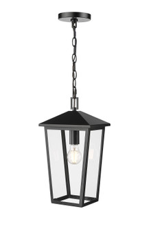 Munger One Light Outdoor Hanging Lantern in Powder Coated Black (59|198201-PBK)