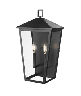 Munger Two Light Outdoor Wall Sconce in Powder Coated Black (59|198102-PBK)