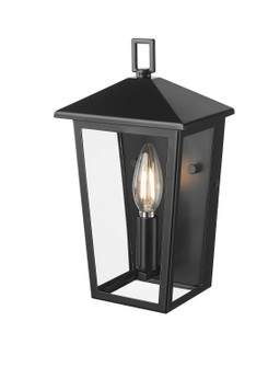 Munger One Light Outdoor Wall Sconce in Powder Coated Black (59|198001-PBK)