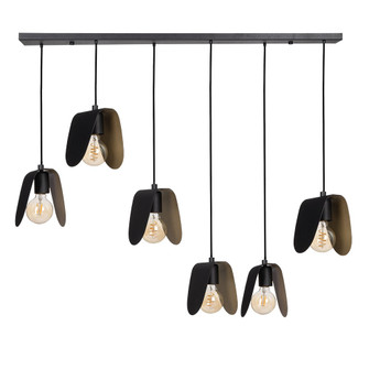 Serenara Six Light Pendant in Black (217|390184A)