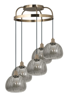 Ballelo Five Light Pendant in Brushed Gold (217|206361A)