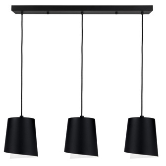 Bolivia Three Light Linear Pendant in Black (217|206246A)