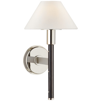 Radford One Light Wall Sconce in Polished Nickel and Black Ebony (368|RL 2570PN/BKE-L)