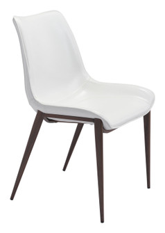Magnus Dining Chair in White, Walnut (339|101273)
