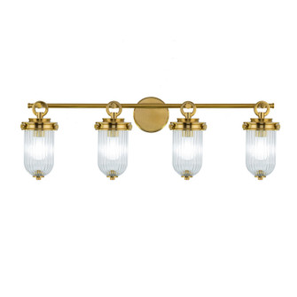 Myla Four Light Bathroom Vanity in Vintage Brass (78|AC12024BR)