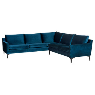 Anders L Sectional in Midnight Blue (325|HGSC677)