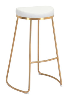 Bree Barstool in White, Gold (339|101265)