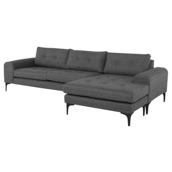 Colyn Sectional in Dark Grey Tweed (325|HGSC514)