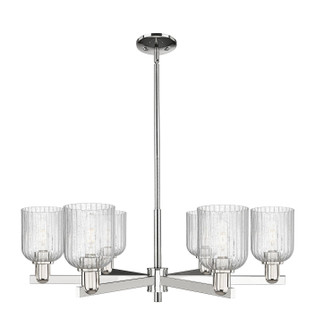 Arcadia Six Light Chandelier in Polished Nickel (405|716-6CR-PN-G559-5SDY)