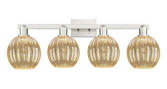 Arcadia Four Light Bath Vanity in Brushed Satin Nickel (405|716-4W-SN-G458-7ME)