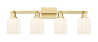 Arcadia Four Light Bath Vanity in Satin Gold (405|716-4W-SG-G559-5GWH)