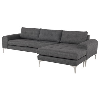 Colyn Sectional in Dark Grey Tweed (325|HGSC350)