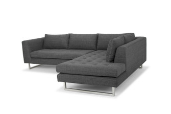 Janis Sectional in Dark Grey Tweed (325|HGSC267)