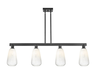 Arcadia Four Light Island Pendant in Matte Black (405|716-4I-BK-G480-6OP)