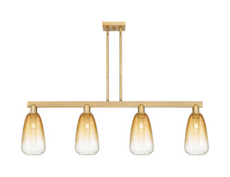 Arcadia Four Light Island Pendant in Brushed Brass (405|716-4I-BB-G480-6AM)