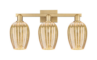 Arcadia Three Light Bath Vanity in Brushed Brass (405|716-3W-BB-G457-6ME)