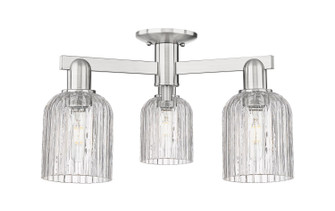 Arcadia Three Light Semi-Flush Mount in Brushed Satin Nickel (405|716-3F-SN-G559-5CL)