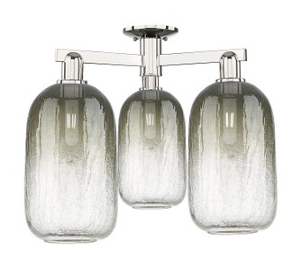 Arcadia Three Light Semi-Flush Mount in Polished Nickel (405|716-3F-PN-G482-7SL)