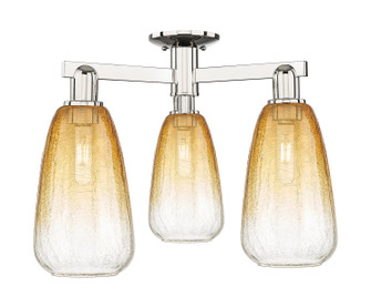 Arcadia Three Light Semi-Flush Mount in Polished Nickel (405|716-3F-PN-G480-6AM)