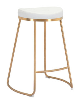 Bree Counter Stool (Set of 2) in White, Gold (339|101262)