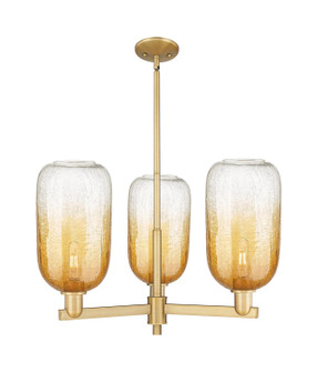 Arcadia Three Light Pendant in Brushed Brass (405|716-3CR-BB-G482-7AM)