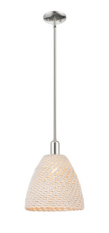 Arcadia One Light Pendant in Polished Nickel (405|716-1S-PN-NBD-12-NAT)