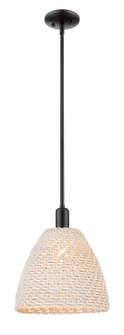 Arcadia One Light Pendant in Matte Black (405|716-1S-BK-NBD-12-NAT)