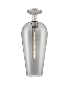 Arcadia One Light Semi-Flush Mount in Brushed Satin Nickel (405|716-1C-SN-G456-8SM)