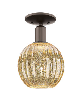 Arcadia One Light Semi-Flush Mount in Oil Rubbed Bronze (405|716-1C-OB-G458-7ME)