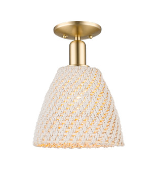 Arcadia One Light Semi-Flush Mount in Champagne Bronze (405|716-1C-CB-NBD-9-NAT)