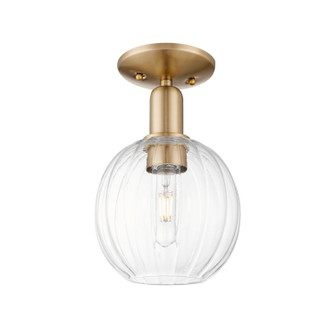 Arcadia One Light Semi-Flush Mount in Champagne Bronze (405|716-1C-CB-G458-7CL)