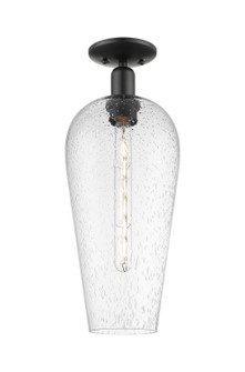 Arcadia One Light Semi-Flush Mount in Matte Black (405|716-1C-BK-G456-8SDY)