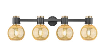 Downtown Urban Four Light Bath Vanity in Matte Black (405|464-4W-BK-G464B-7ME)