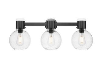 Downtown Urban Three Light Bath Vanity in Matte Black (405|464-3W-BK-G464B-7SDY)