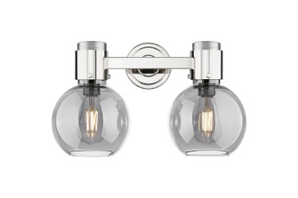 Downtown Urban Two Light Bath Vanity in Polished Nickel (405|464-2W-PN-G464B-7SM)