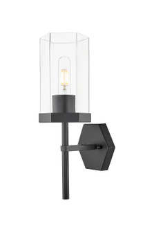 Downtown Urban One Light Wall Sconce in Matte Black (405|463-1W-BK-G463-8CL)