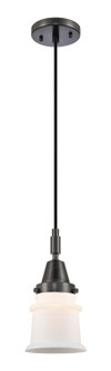 Caden One Light Pendant in Matte Black (405|447-1P-BK-G181S)