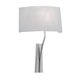 Diamond One Light Wall Sconce in Polished Nickel With White Shade (185|8290-PN-WS)