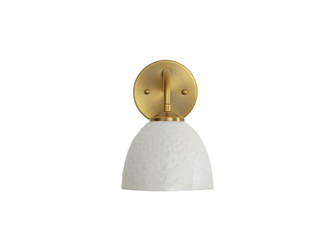 Shepard One Light Wall Sconce in Modern Brass (62|6950-1W MBS-WHT)