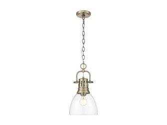 Duncan One Light Pendant in Aged Brass (62|3602-S AB-CLR)