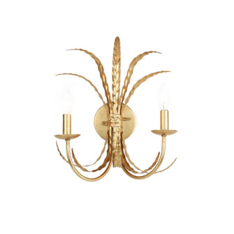Madaline Two Light Wall Sconce in Gold Leaf (374|W25116-2GD)