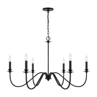 Weston Six Light Chandelier in Matte Black (65|AA1029MB)