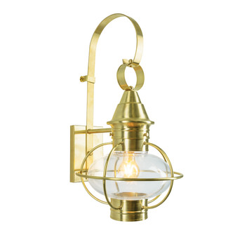 American Onion One Light Outdoor Wall Mount in Satin Brass (185|1712-SB-CL)